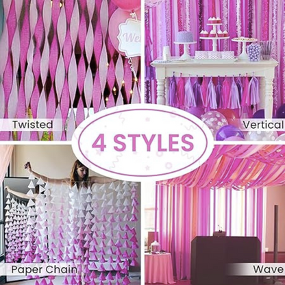 Crepe Streamers Light Pink - 4PC