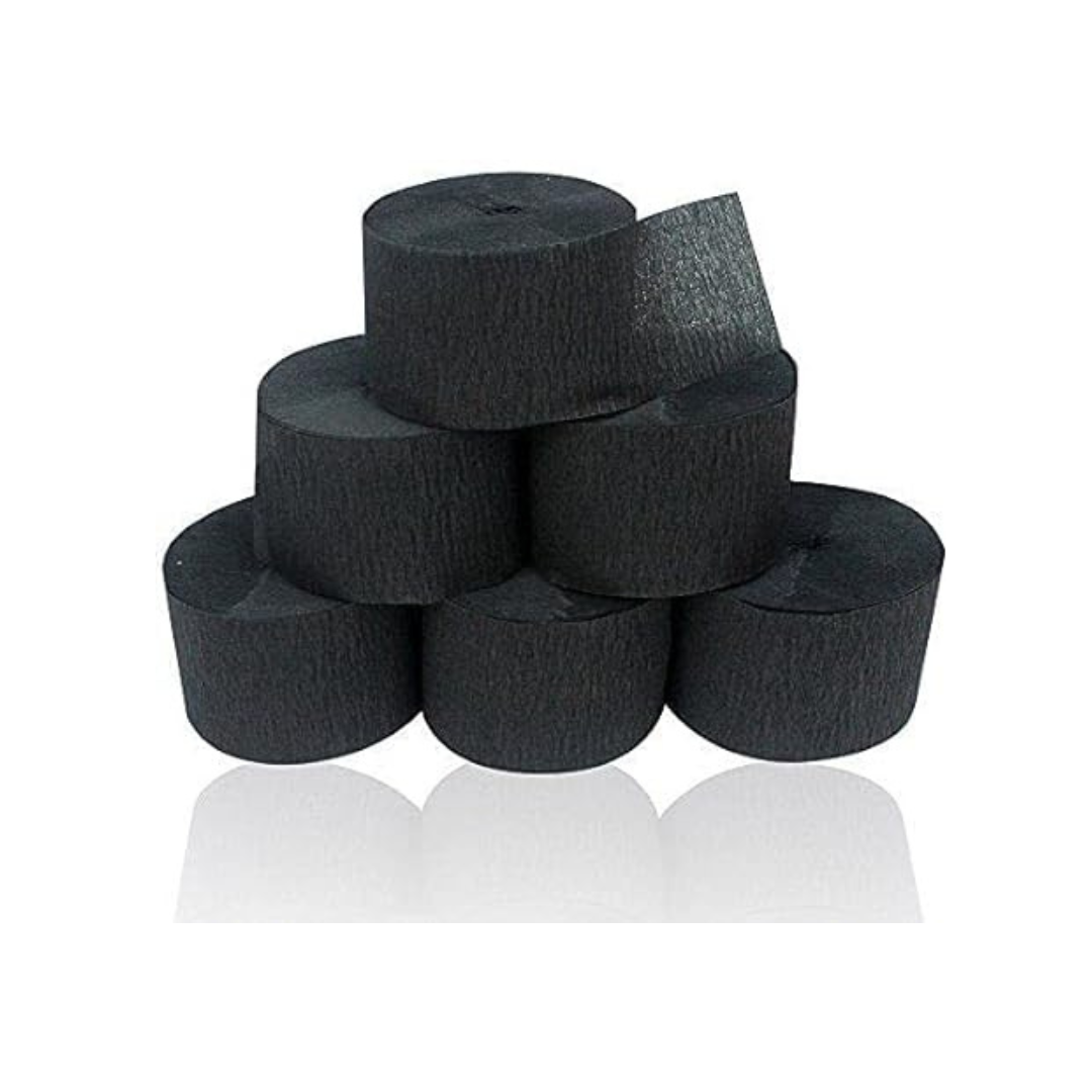 Crepe Streamers Black - 4PC