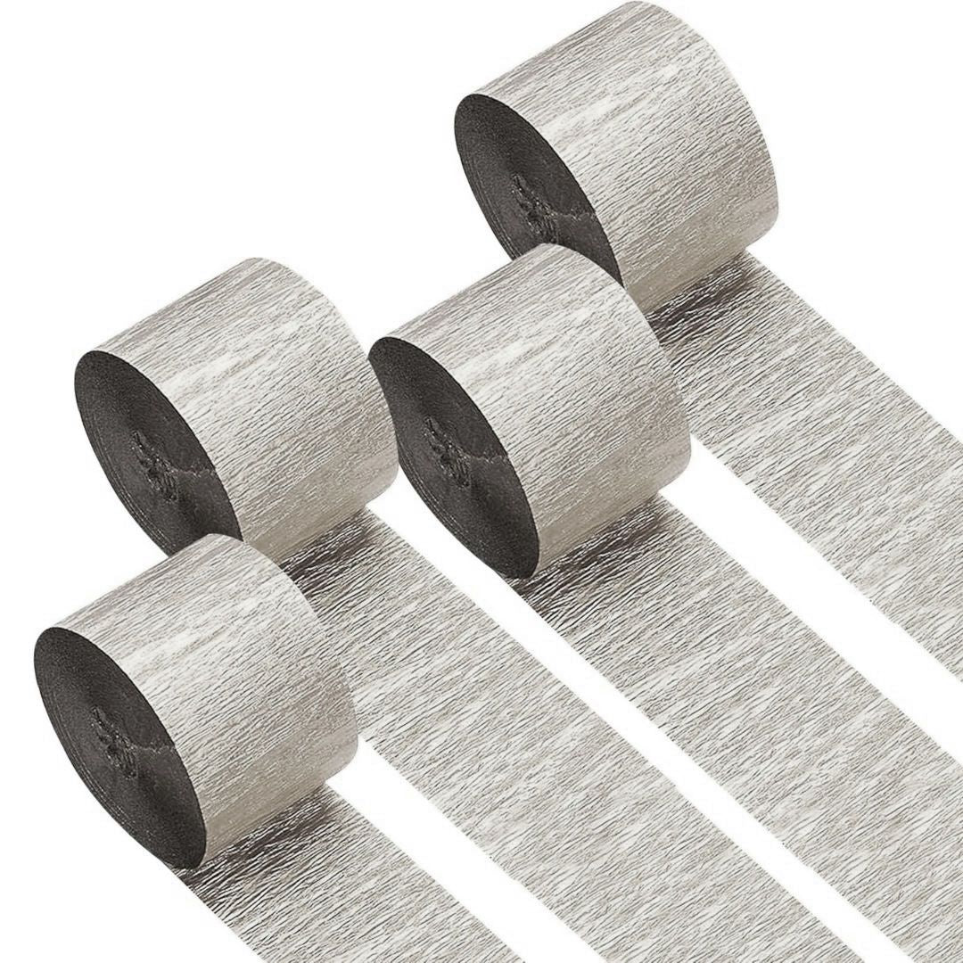 Crepe Streamers Silver - 4PC