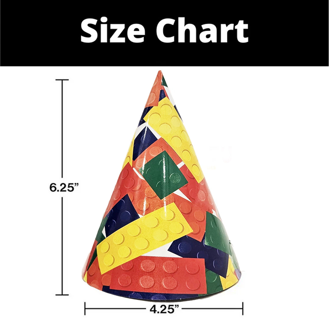 Lego Party Theme Hats - 8PC