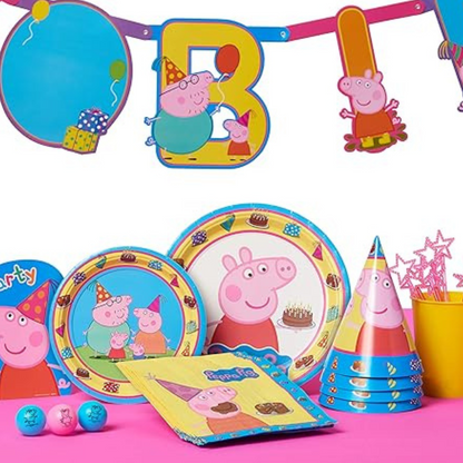 Peppa Pig Theme Party Hats - 8PC