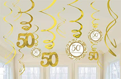 50th Anniversary Swirl Decoration