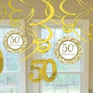 50th Anniversary Swirl Decoration