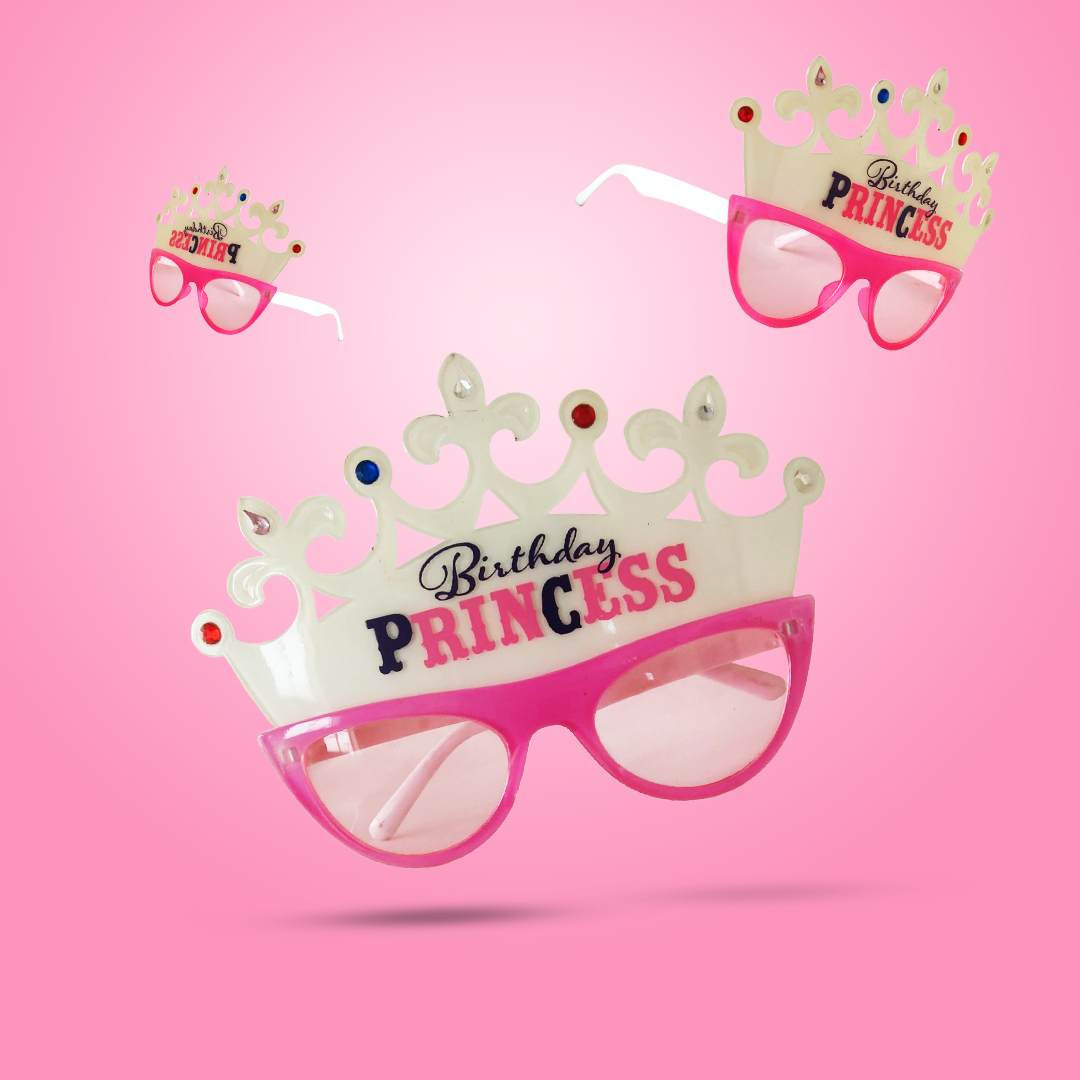 Birthday Princess Pink & White Party Sunglass - 1PC