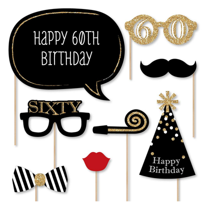 60th Birthday Photo Props - 20PC