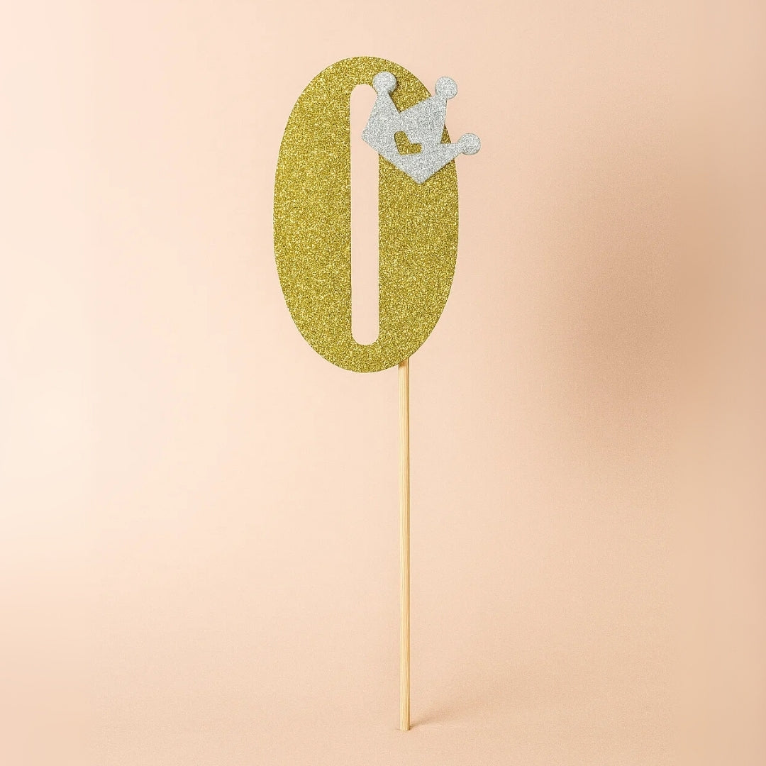Number 0 Cake Topper - 1PC