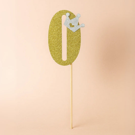 Number 0 Cake Topper - 1PC