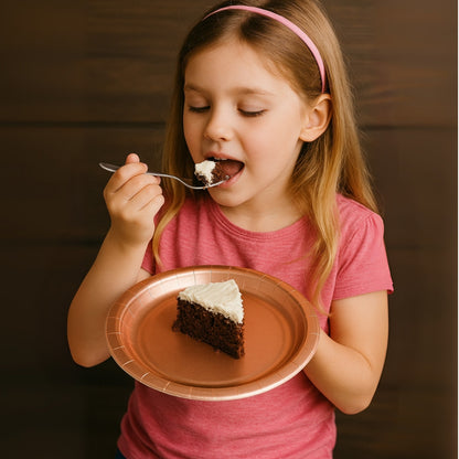 Rose Gold Metallic Round Plates – 9 inches – 10PC