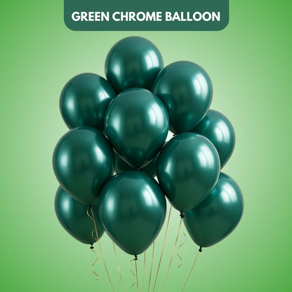 Green Chrome Balloon - 9 inches - 50PC