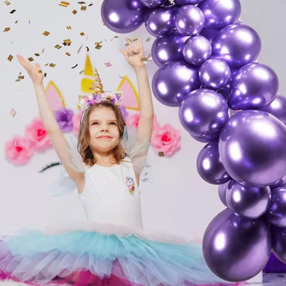 9" Chrome Purple Balloons - 50PC