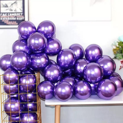 9" Chrome Purple Balloons - 50PC