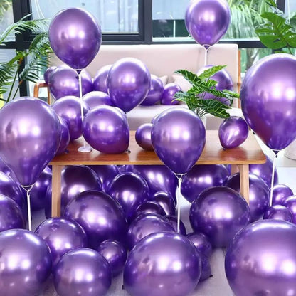 9" Chrome Purple Balloons - 50PC