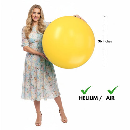 Macaron Yellow bladder Latex/ Rubber Balloon - Helium Quality - 36 inches - 1PC