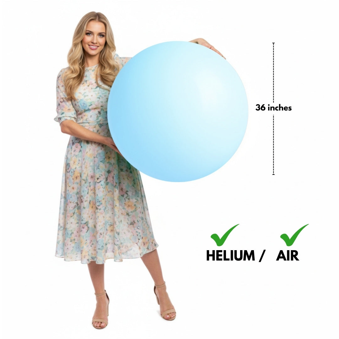 Macaron Blue Bladder Balloon - 36 inches - 1PC