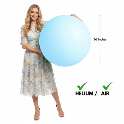 Macaron Blue Bladder Balloon - 36 inches - 1PC