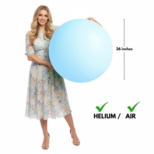 Macaron Blue Bladder Balloon - 36 inches - 1PC