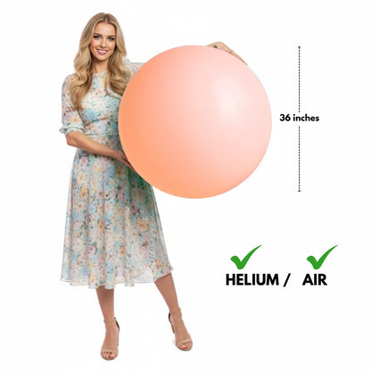 Macaron Peach bladder Latex/ Rubber Balloon - Helium Quality - 36 inches - 1PC