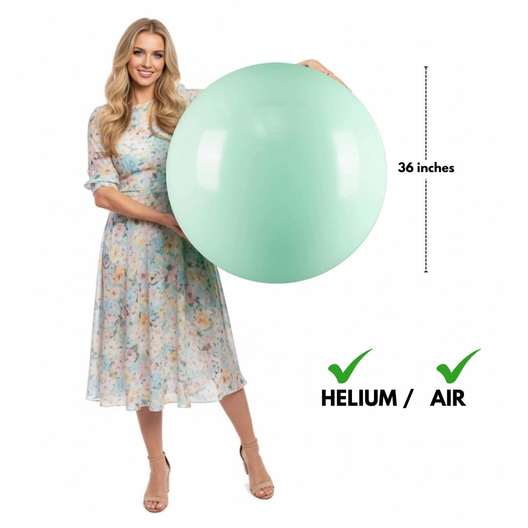 Macaron Sea Green bladder Latex/ Rubber Balloon - Helium Quality - 36 inches - 1PC