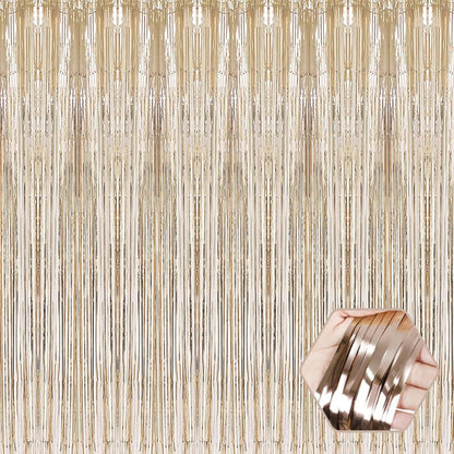 Champagne Gold Matte Gold Foil Curtain - 7FT x 3 FT - 1PC