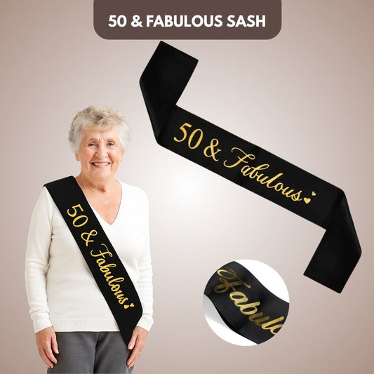 50 & Fabulous Sash 62 inch