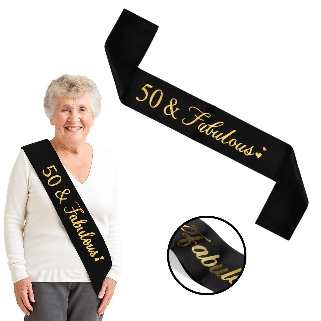 50 & Fabulous Sash 62 inch