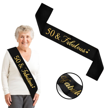 50 & Fabulous Sash 62 inch