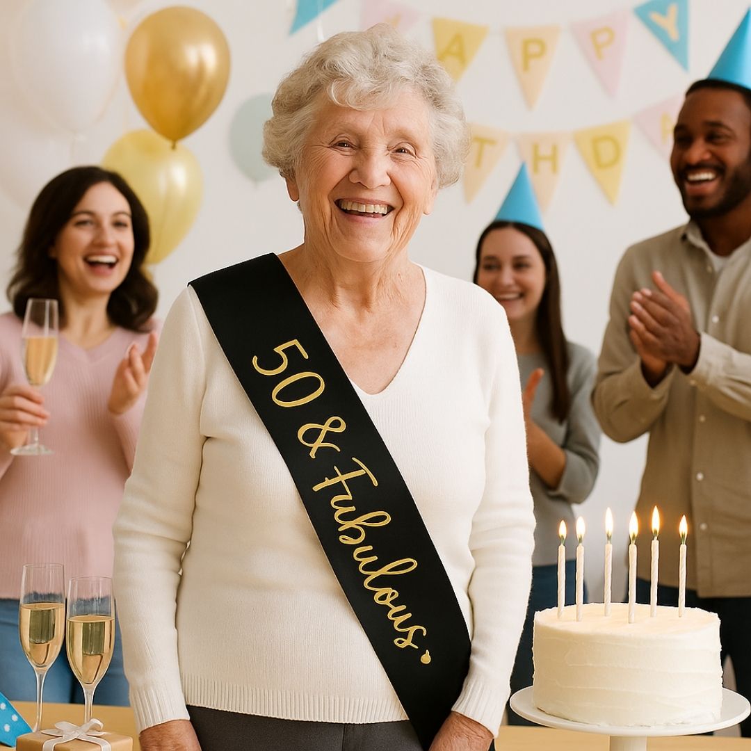 50 & Fabulous Sash 62 inch