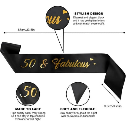 50 & Fabulous Sash 62 inch