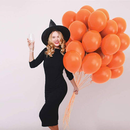 8" Orange Latex Balloon - 20ct