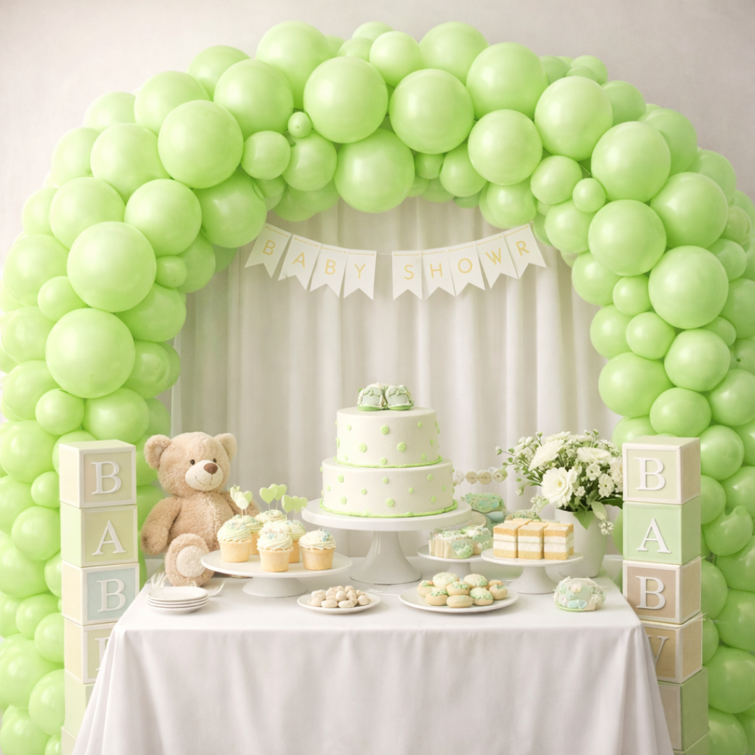Green Latex and Rubber Balloons - Helium Quality -12 Inch (Pack of 10)