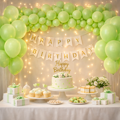 Green Latex and Rubber Balloons - Helium Quality -12 Inch (Pack of 10)