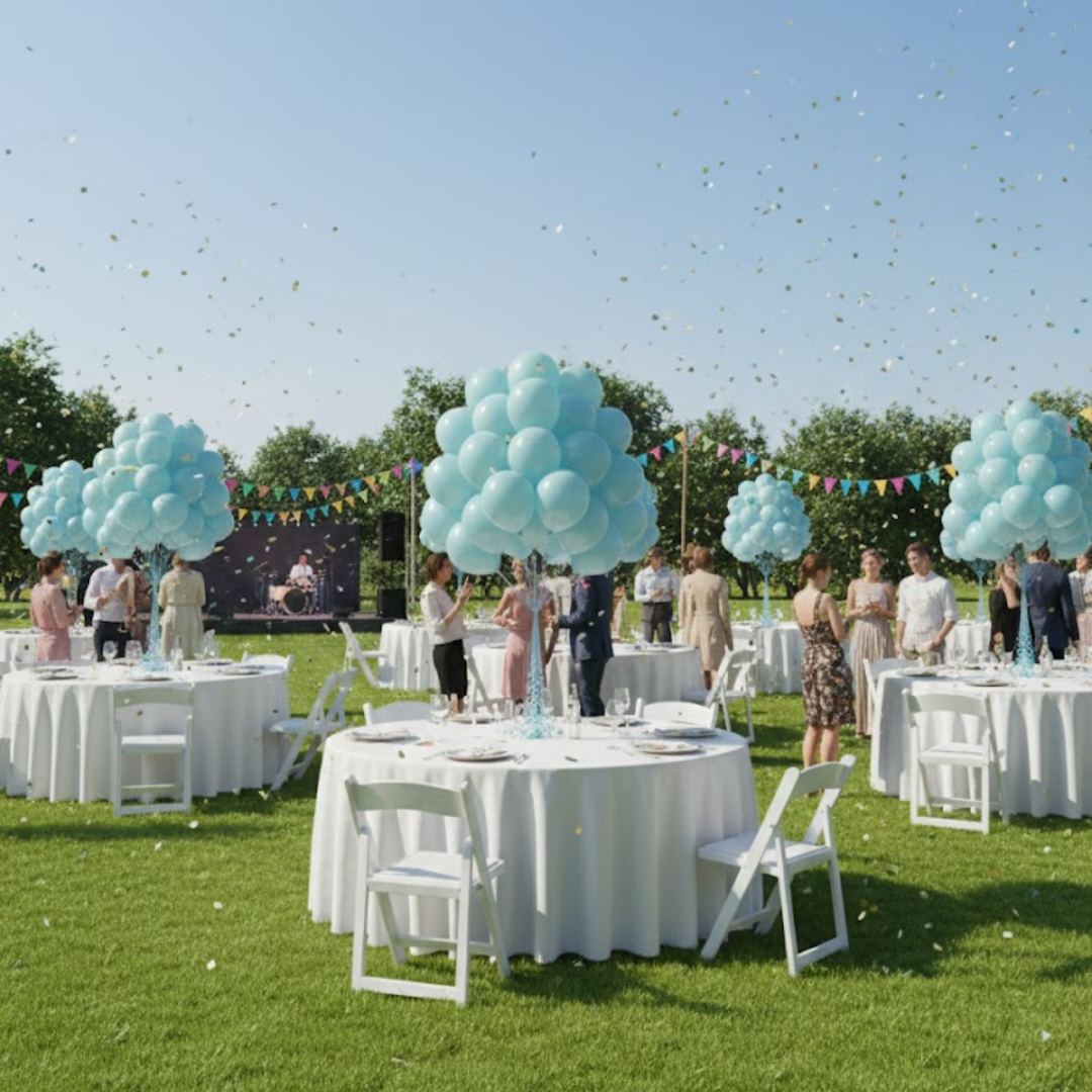 Light Blue Latex Balloons 10" - 20PC