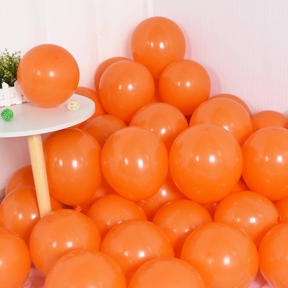 8" Orange Latex Balloon - 20ct