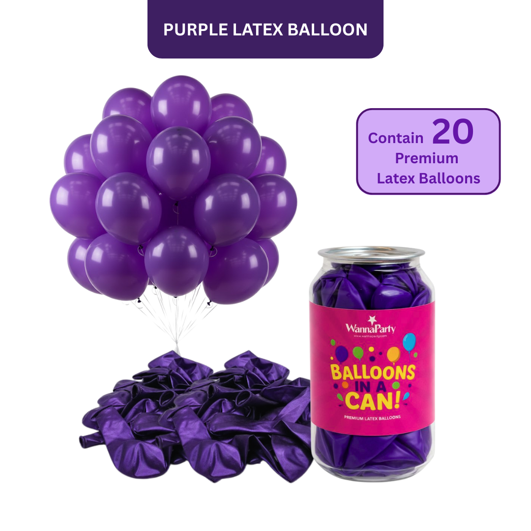 Purple Latex Balloons 10" - 20PC