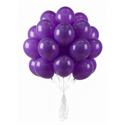 Purple Latex Balloons 10" - 20PC