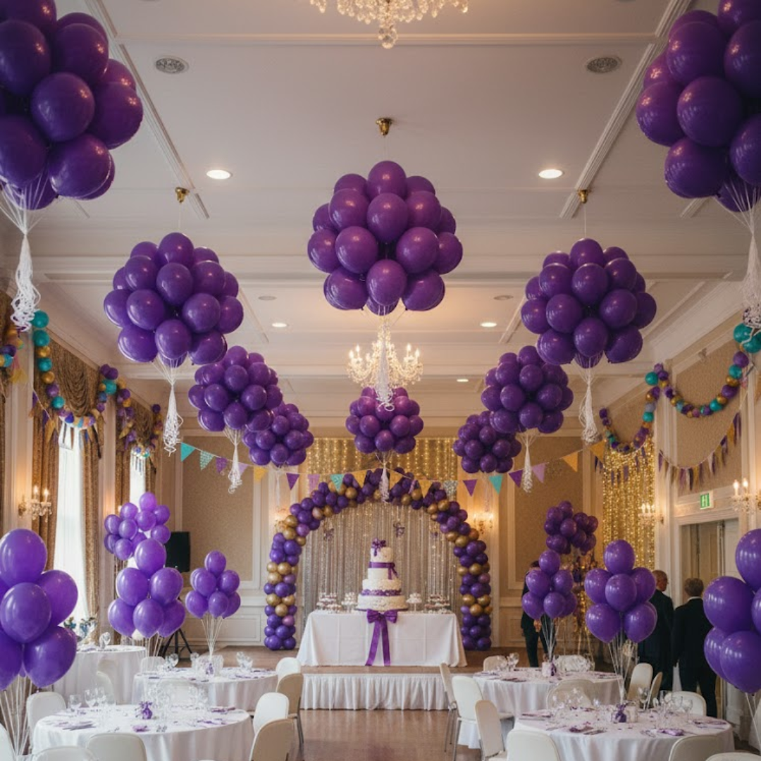 Purple Latex Balloons 10" - 20PC
