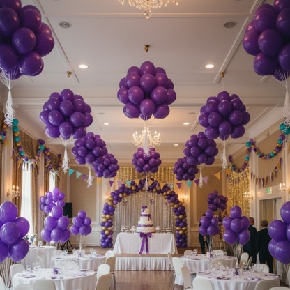 Purple Latex Balloons 10" - 20PC