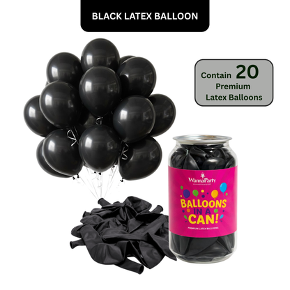 Black Latex Balloons 10" - 20PC