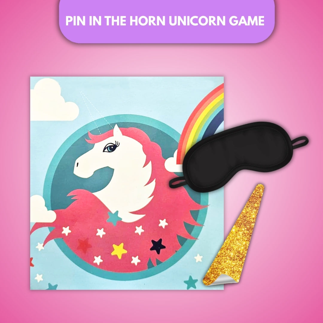 Party Game Pin In The Horn Unicorn Game for Kids - 26 PC