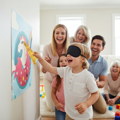 Party Game Pin In The Horn Unicorn Game for Kids - 26 PC