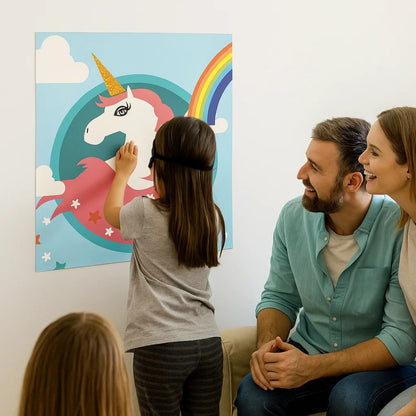 Party Game Pin In The Horn Unicorn Game for Kids - 26 PC