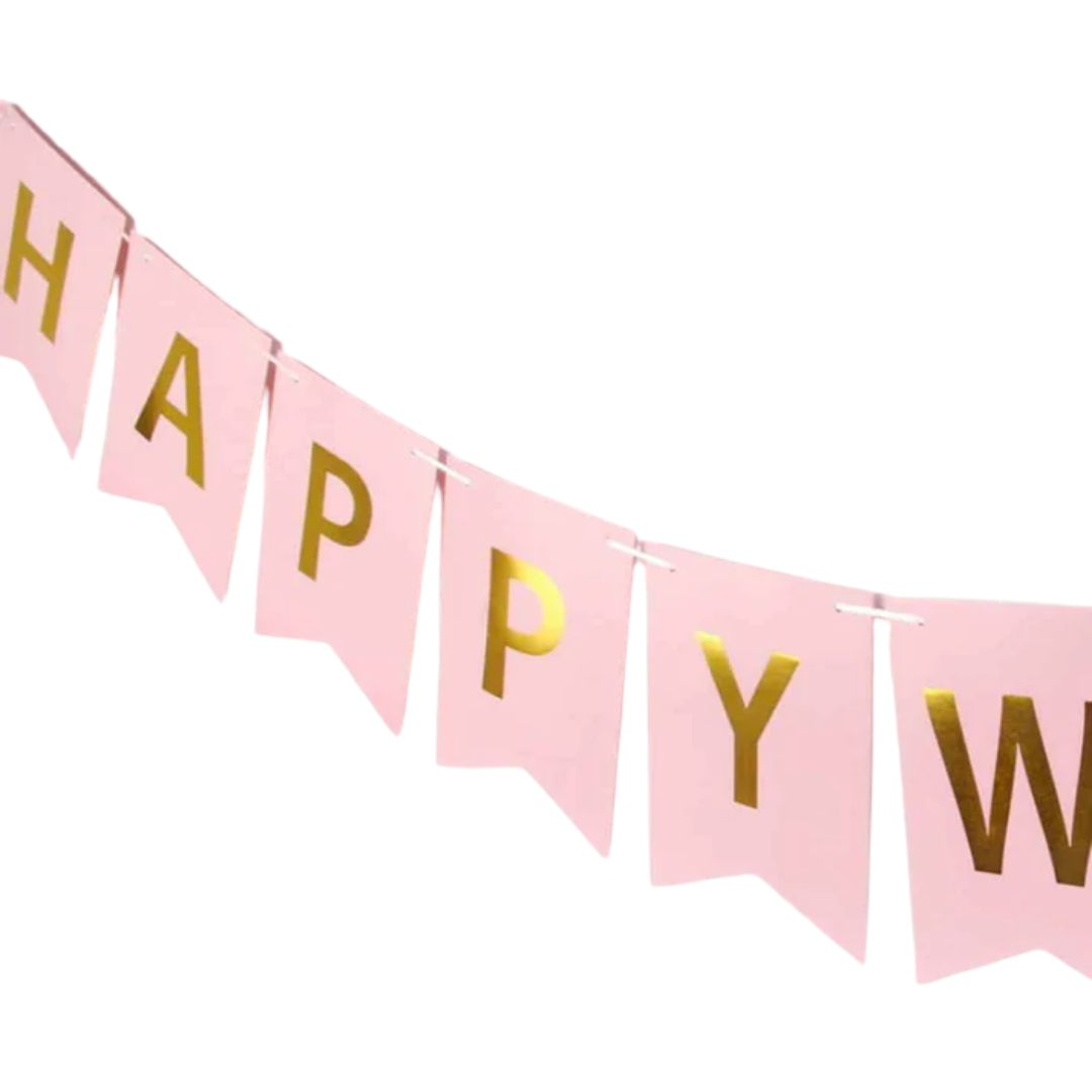 Happy Wedding Banner - Over 9FT