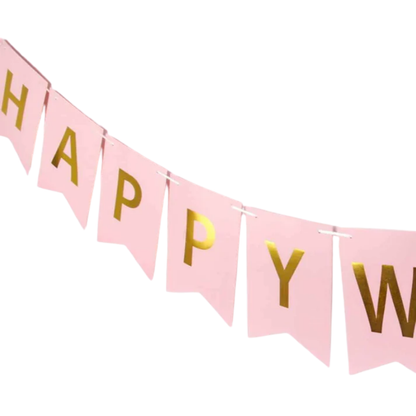 Happy Wedding Banner - Over 9FT