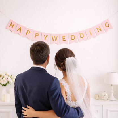 Happy Wedding Banner - Over 9FT