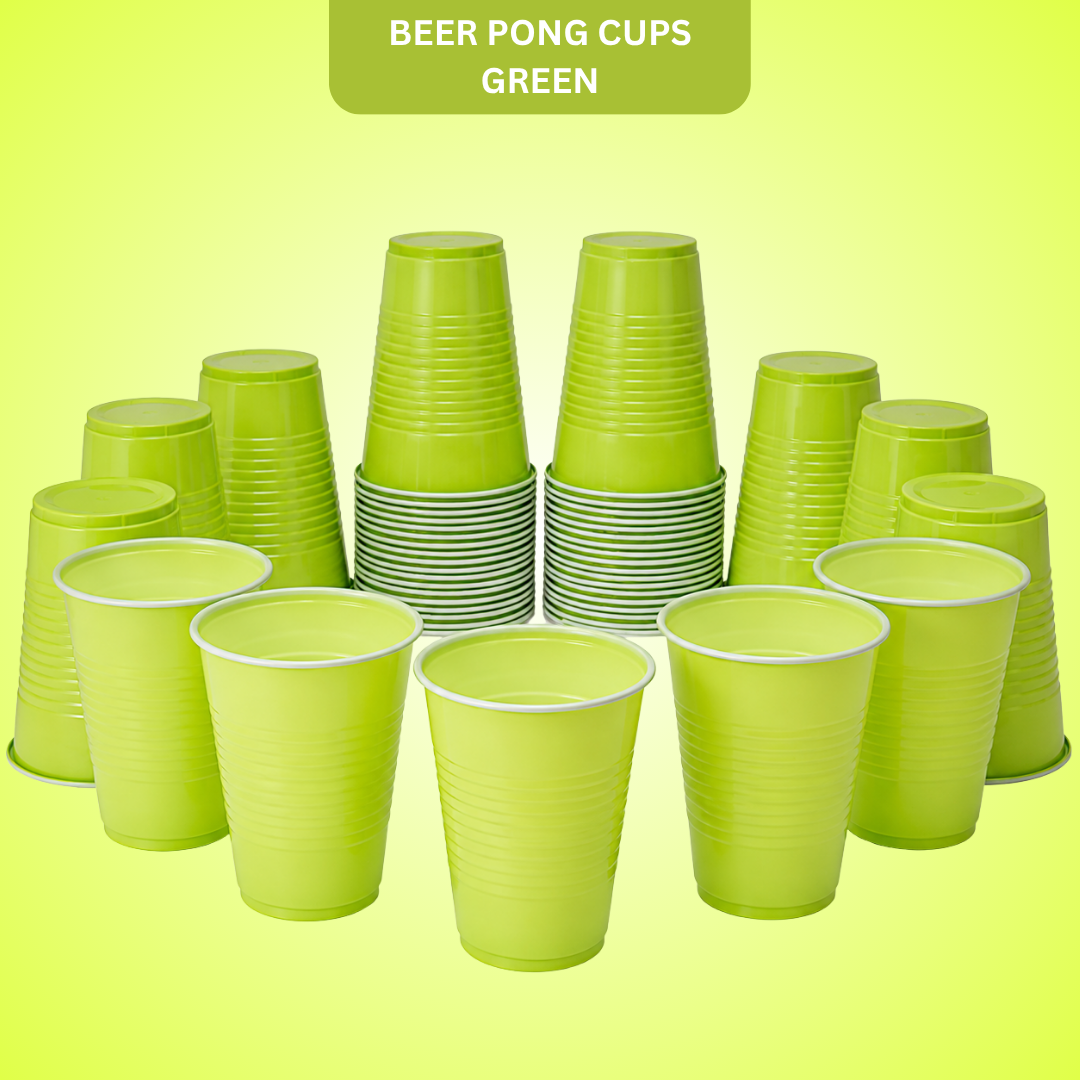 Beer Pong Cups Green - 20PC