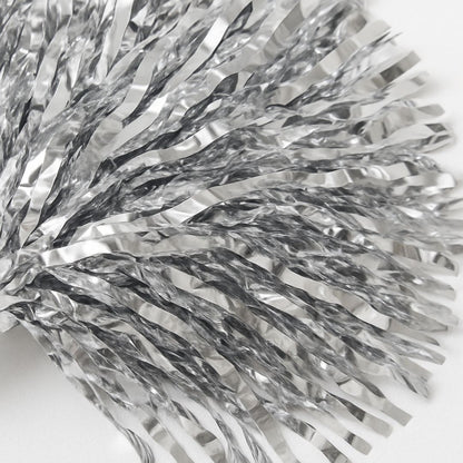 Cheerleader Pom Poms Silver