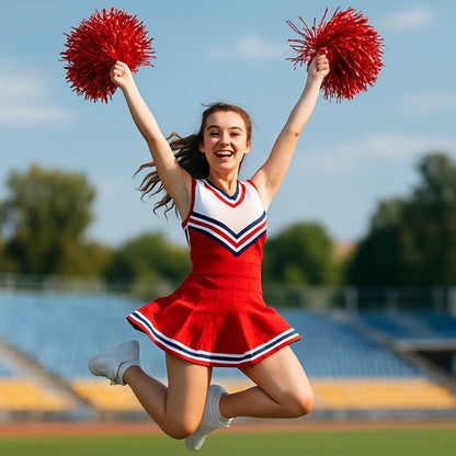 Cheerleader Pom Poms Red