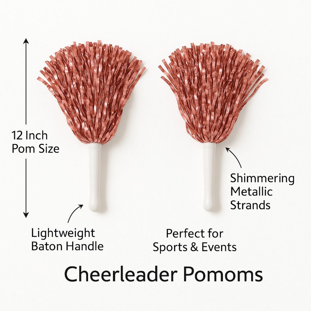 Cheerlead Pom Poms Rose Gold - 1PC