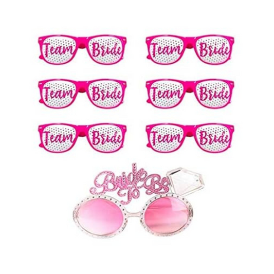 Bride To Be Shades w/ Team Bride Shades Comb for Bachellorette Party - 7PC