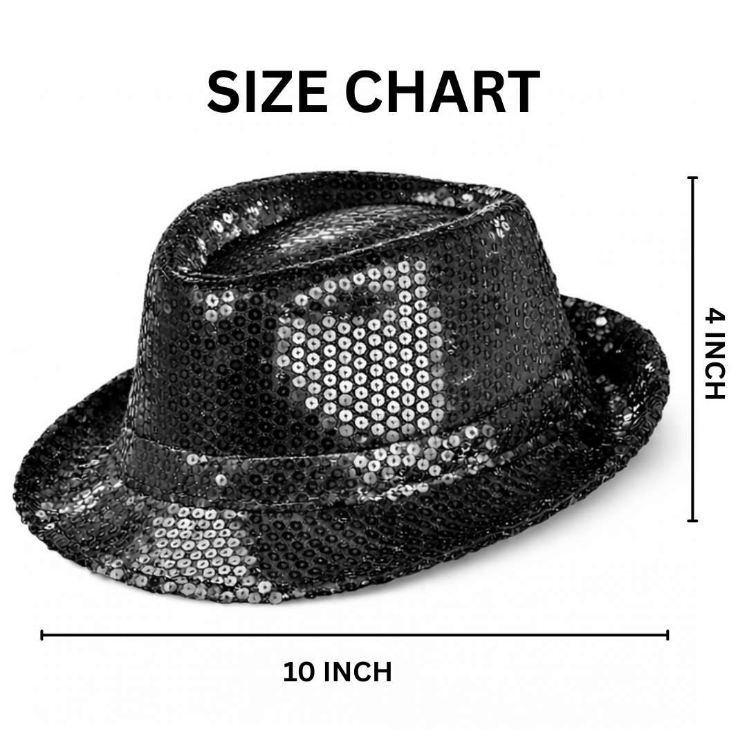 Black Sequin Hat